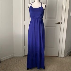 👗✨ Royal Blue Haltered Maxi Dress - Good Condition